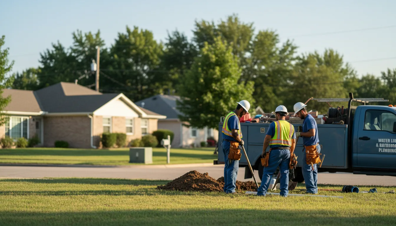 Residential water line and bathroom plumbing service in Cunningham, TN